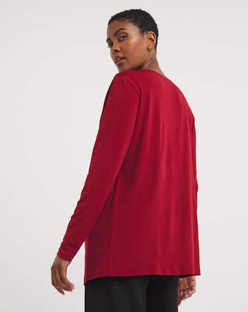 Drape Neck Long Sleeve Top