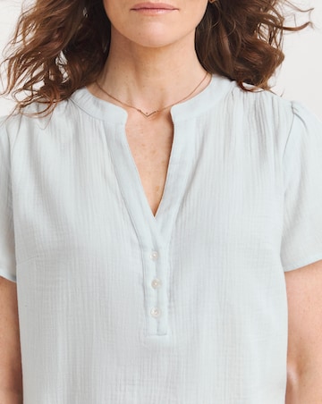 Julipa Short Sleeve Cheesecloth Blouse