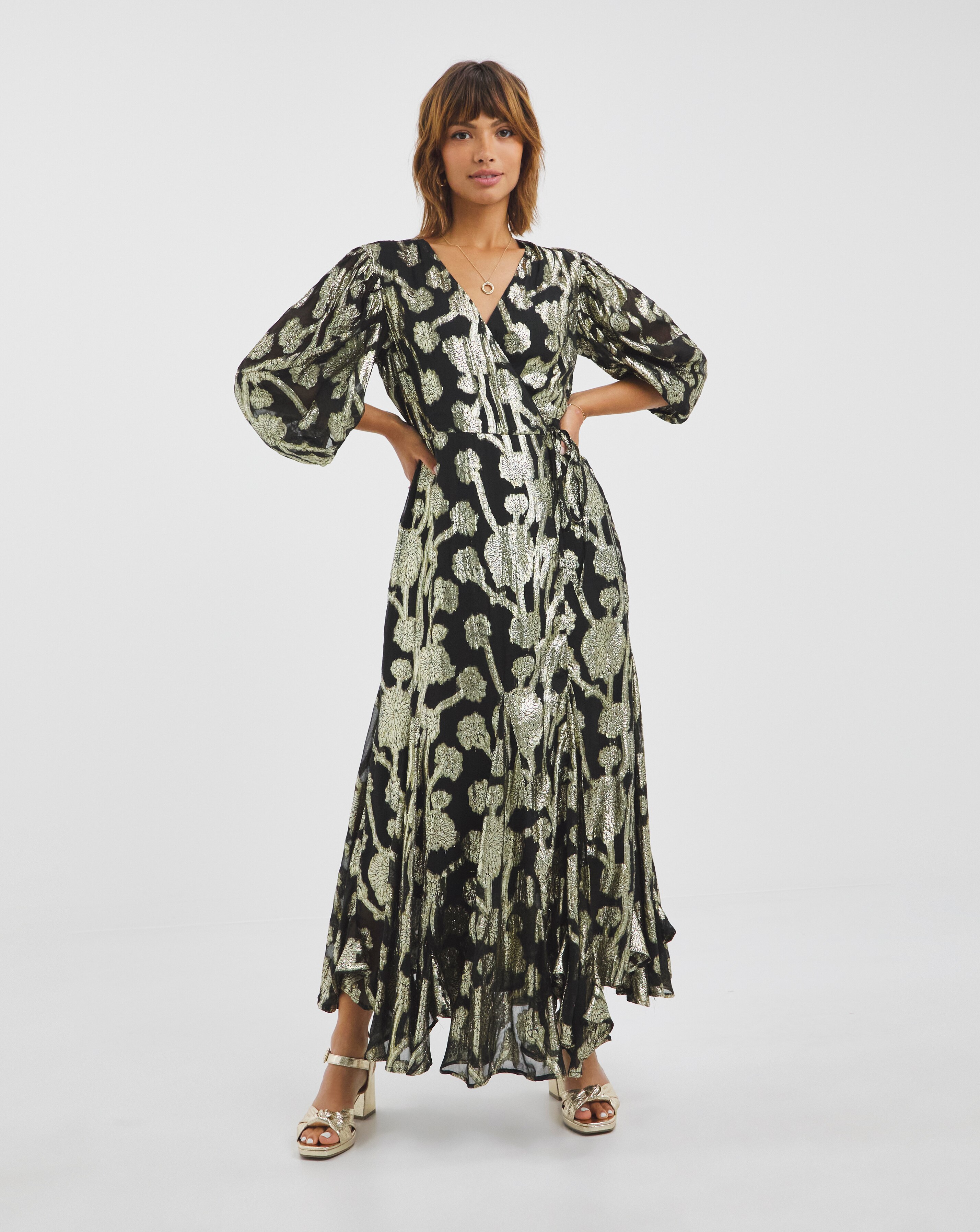 Joanna Hope Jacquard Wrap Dress JD Williams