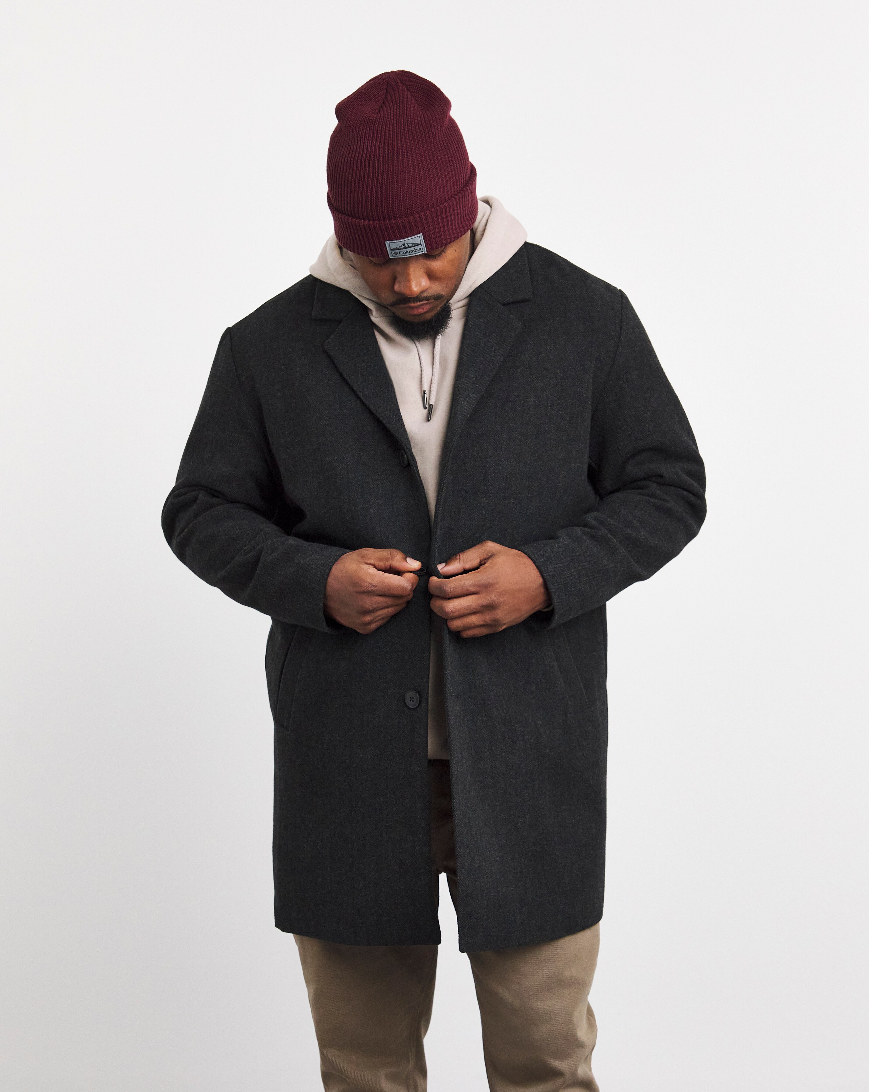 Jack and jones wool overcoat best sale