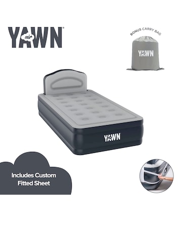 Yawn Single Airbed (with custom fitted sheet)