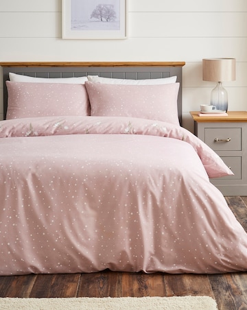 Snow Drop Duvet Cover Set - Mauve