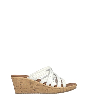 Skechers Beverlee Hot Spring Wedge Leather Sandals