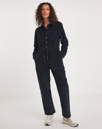 Navy Relaxed Cord Boilersuit