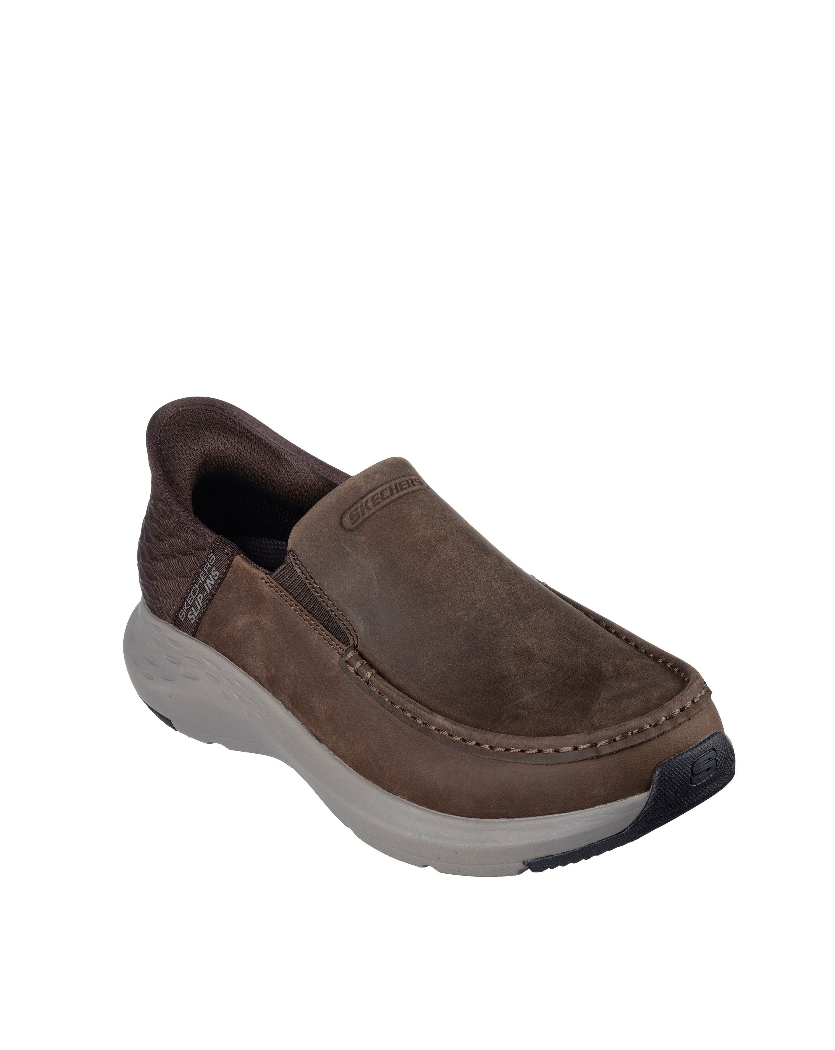 Skechers Parson Moc Toe Leather Slip Ins JD Williams