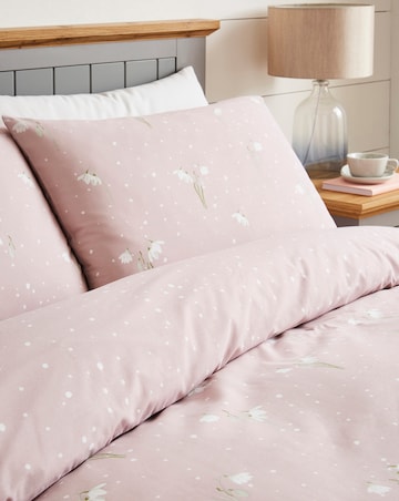 Snow Drop Duvet Cover Set - Mauve