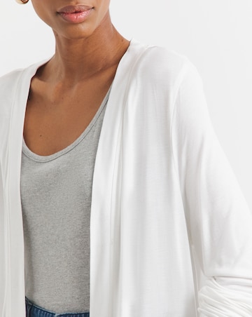 Ivory Longline Pocket Cardigan