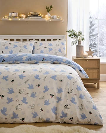 Peaceful Festive Doves Duvet Cover Set