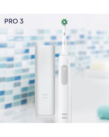 Oral-B Pro 3 3000 Cross Action White Electric Toothbrush