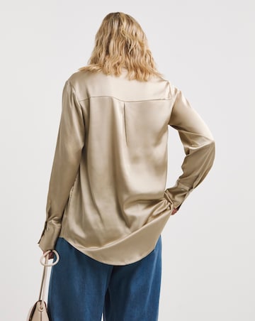 Neutral Satin Shirt