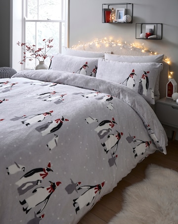 Penguin Fleece Duvet Set