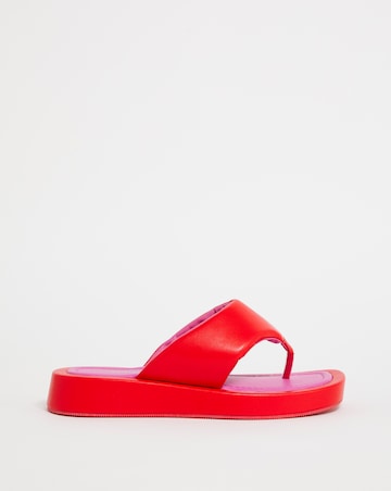 Shalia Volume Toe Post Flat Sandals Wide Fit Simply Comfort