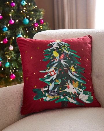 12 Days of Christmas Velvet Cushion