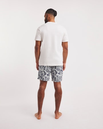 Jersey Tee and Woven Shorts Leaf Pyjama Set