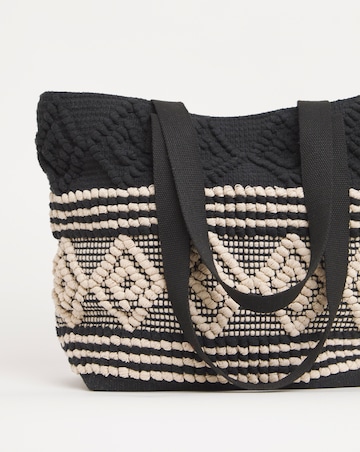 Jacquard Pattern Beach Tote Bag