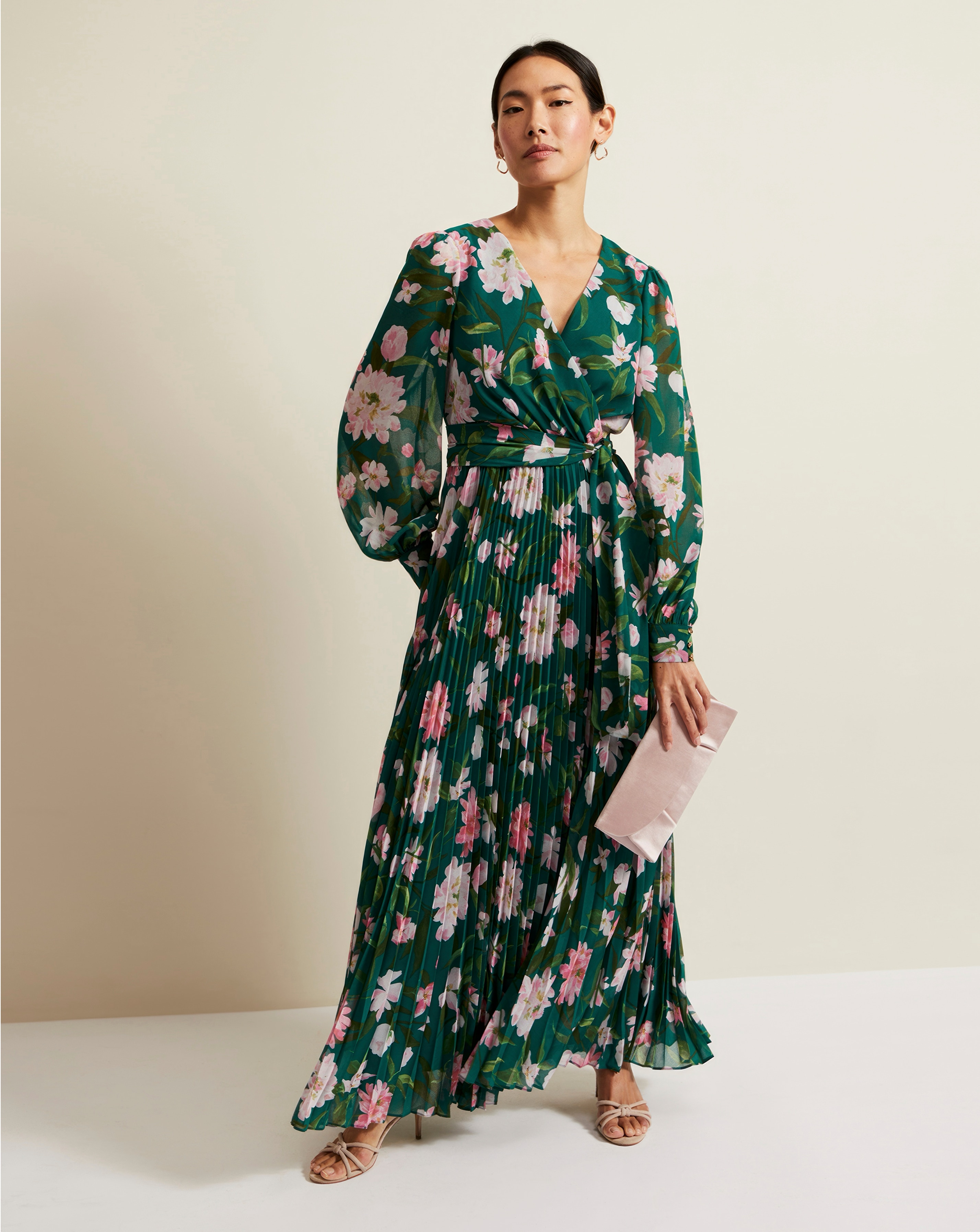 Phase Eight Rosa Floral Pleat Maxi Dress | JD Williams