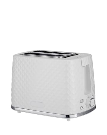 Salter Glacier Bundle 2 Slice White Toaster & Kettle 1.7L