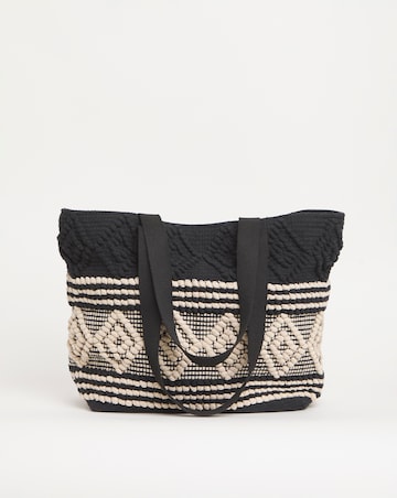 Jacquard Pattern Beach Tote Bag