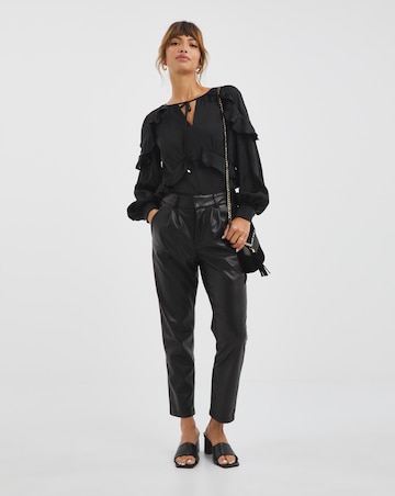 Joanna Hope Frill Tie Neck Blouse