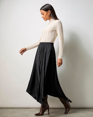 Ro&Zo Black Plisse Full Skirt