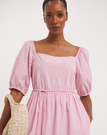 Anise Pink Off The Shoulder Tiered Dress