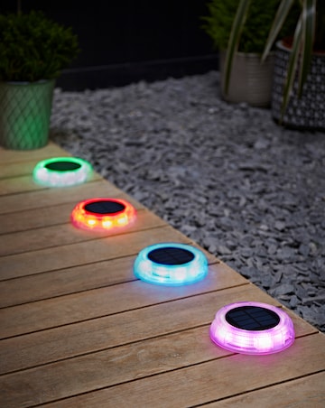 Multi Coloured Solar Decking Lights