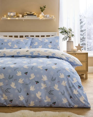 Peaceful Festive Doves Duvet Cover Set