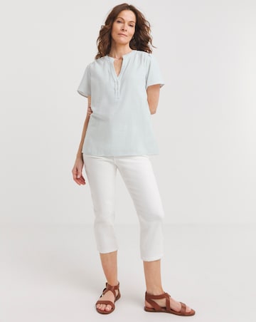 Julipa Short Sleeve Cheesecloth Blouse