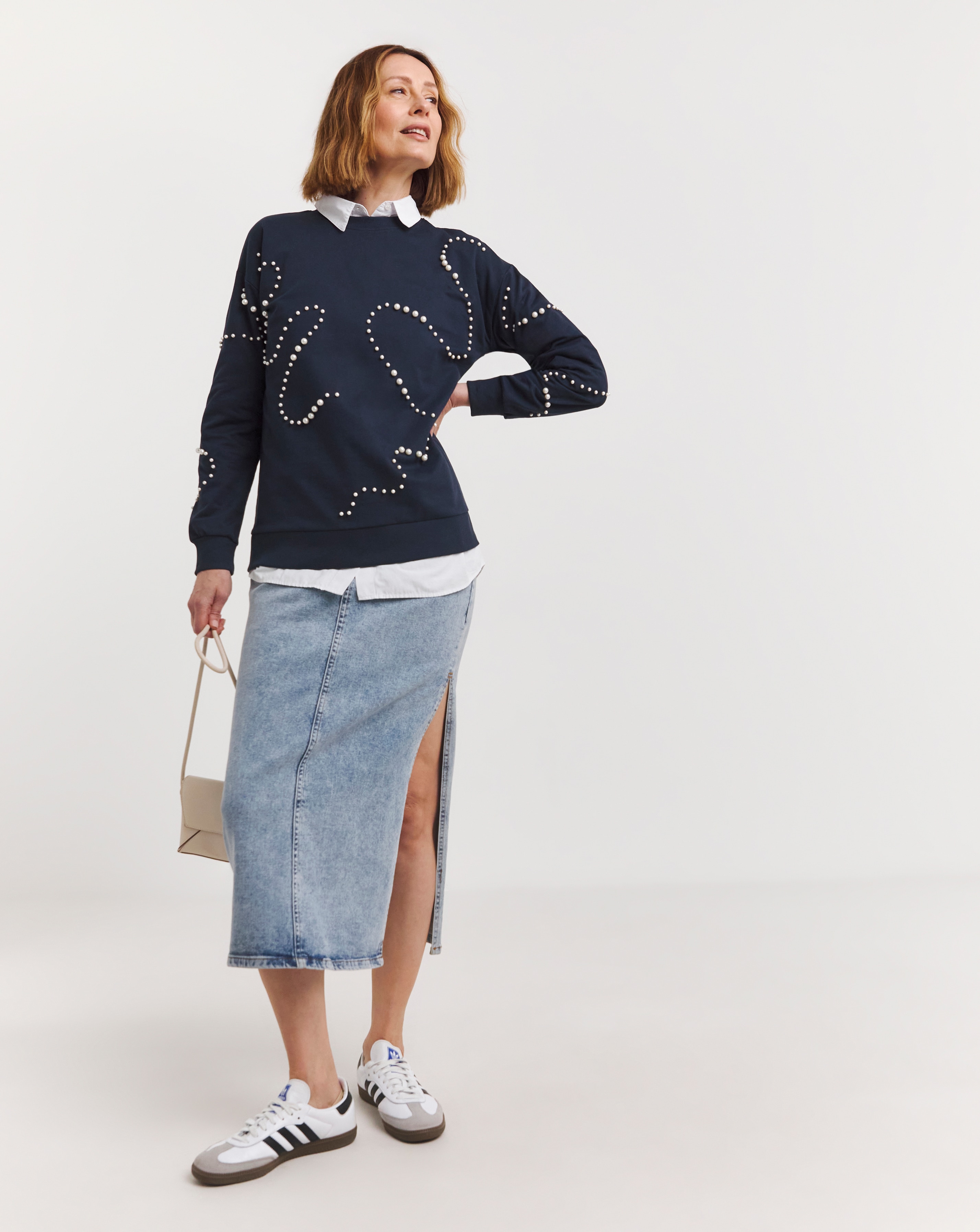 Navy Pearl Sweatshirt JD Williams