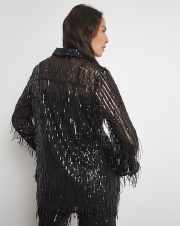 Joanna Hope Sequin Tassle Shirt