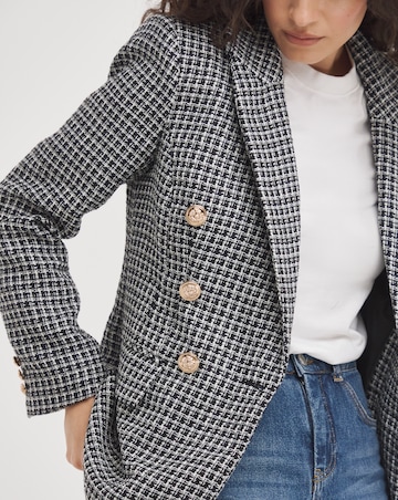 Double Breasted Boucle Blazer