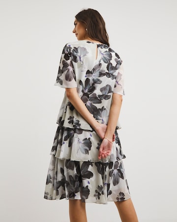 Joanna Hope Multi Floral Printed Tiered Dress