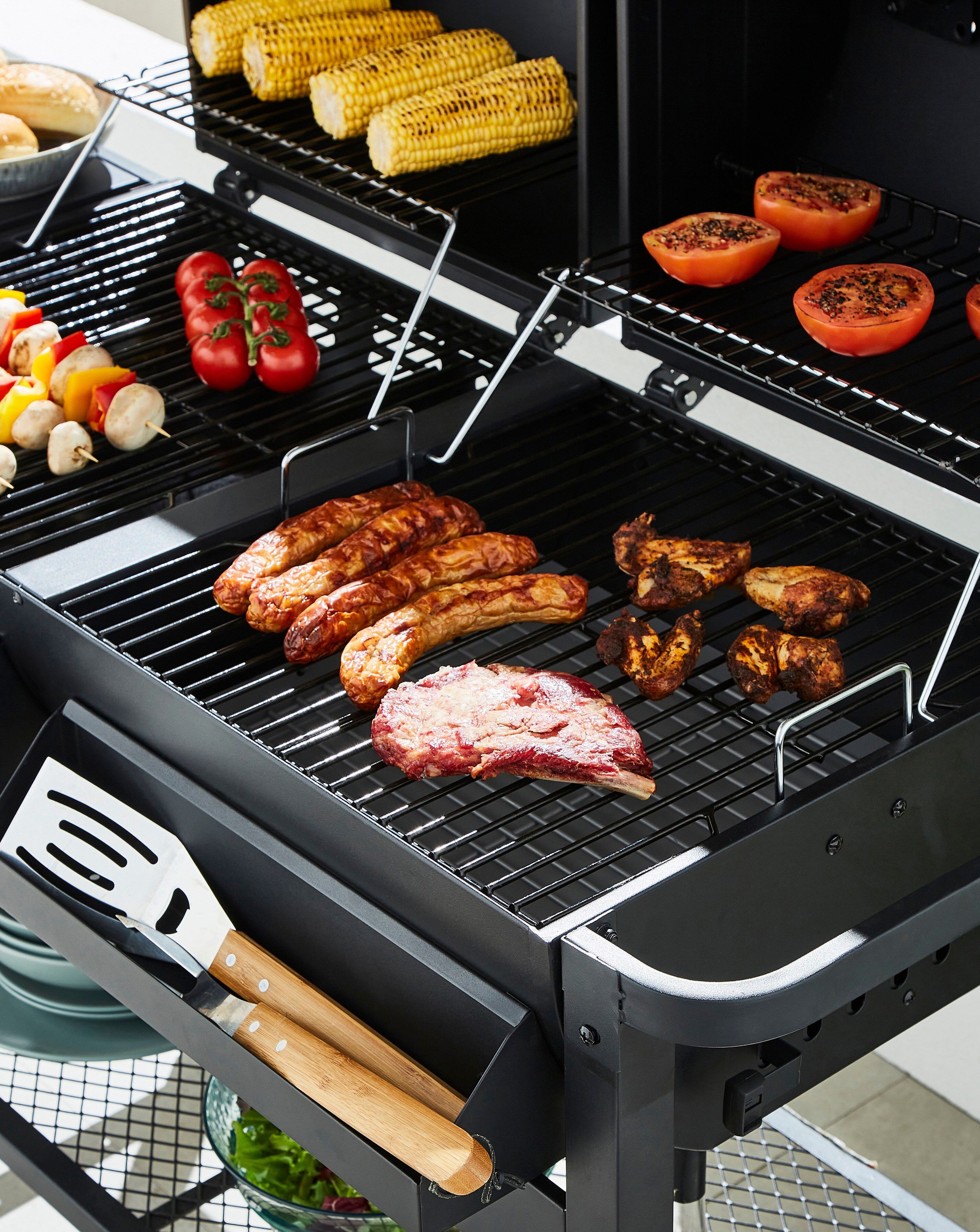 Dual grill with smoker best sale