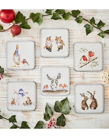 Wrendale Christmas Coasters Set of 6