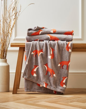 Fox Fleece Throw