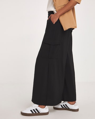 Black Cargo Palazzo Trousers