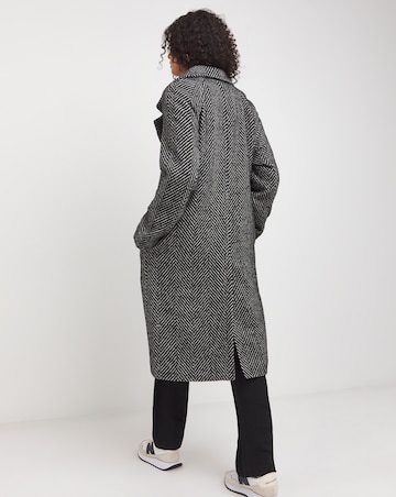 Double Breasted Herringbone Coat