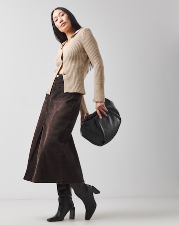 Chocolate Wash Pocket Front Skirt