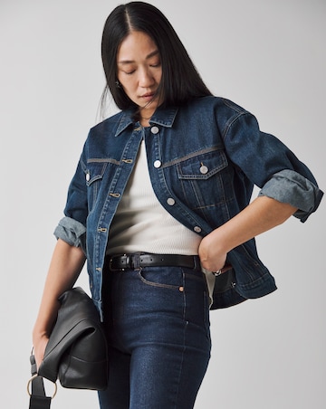 Indigo Oversized Trucker Denim Jacket