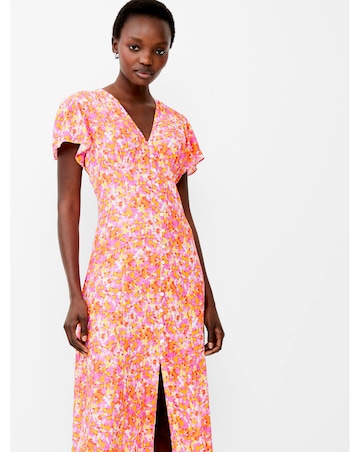 French Connection Cass Delphine V Neck Midi Dress