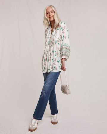 Julipa Printed Pintuck Blouse