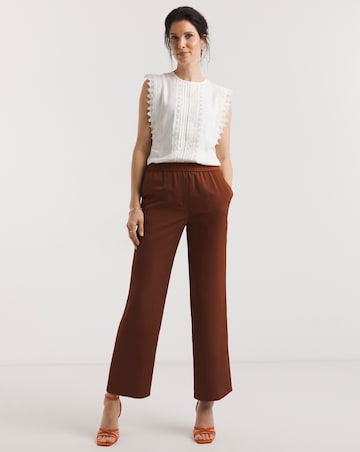 Cognac Wide Leg Trousers