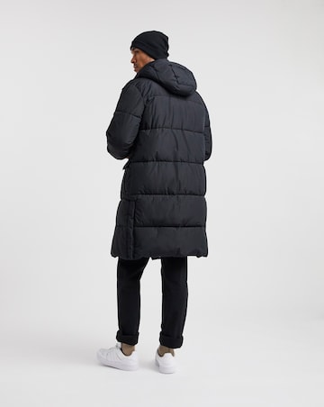 Black Longline Padded Coat