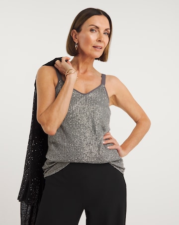 Grey Sequin Cami