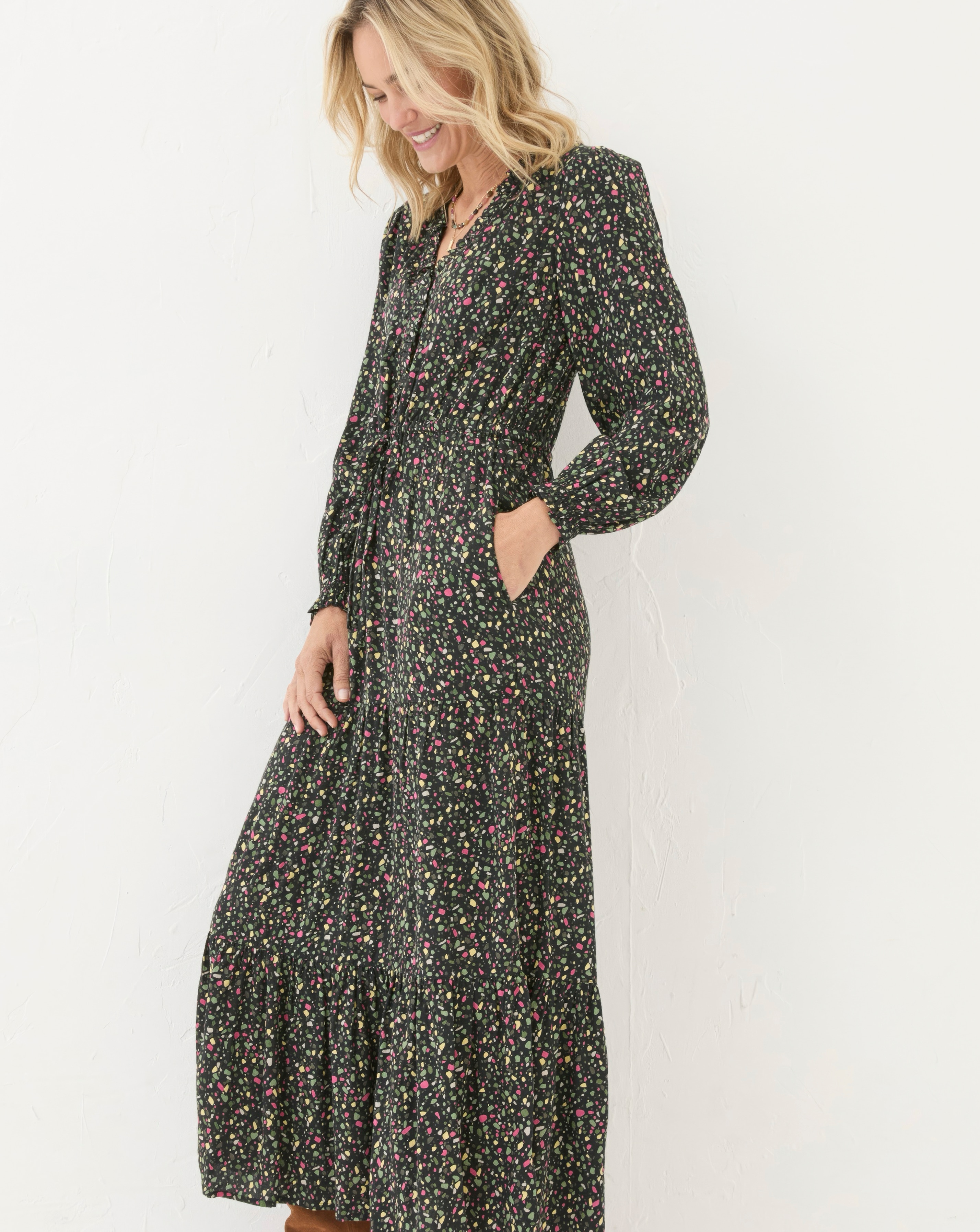 FatFace Dahlia Ditsy Marks Maxi Dress JD Williams