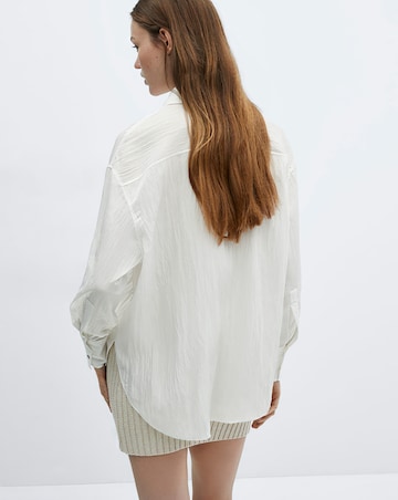 Mango Wrinkle Effect Shell Button Shirt