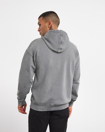 Relaxed Garment Dyed Hoodie Sweat Long