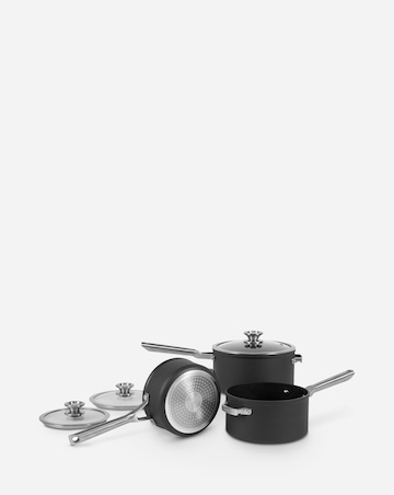 Ninja Foodi ZEROSTICK Stackable 3-Piece Saucepan Set - 16,18,20 CM