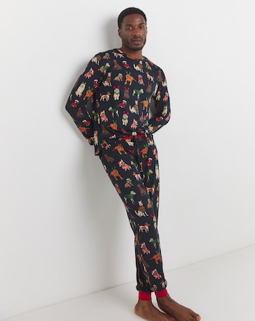 Chelsea Peers Jersey Dogs Crew Mens Pyjama Set - Family Pyjamas