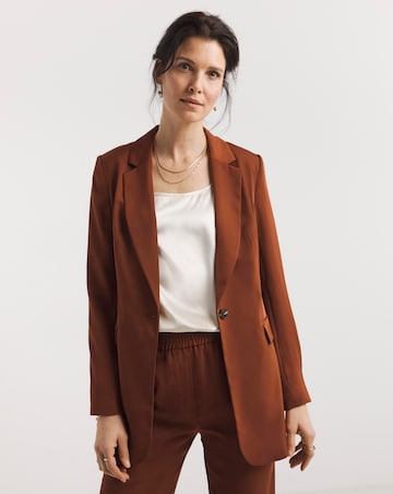 Cognac Single Breasted Blazer